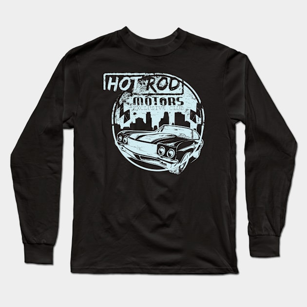 Vintage Hot Rod Motors Club Long Sleeve T-Shirt by RKP'sTees